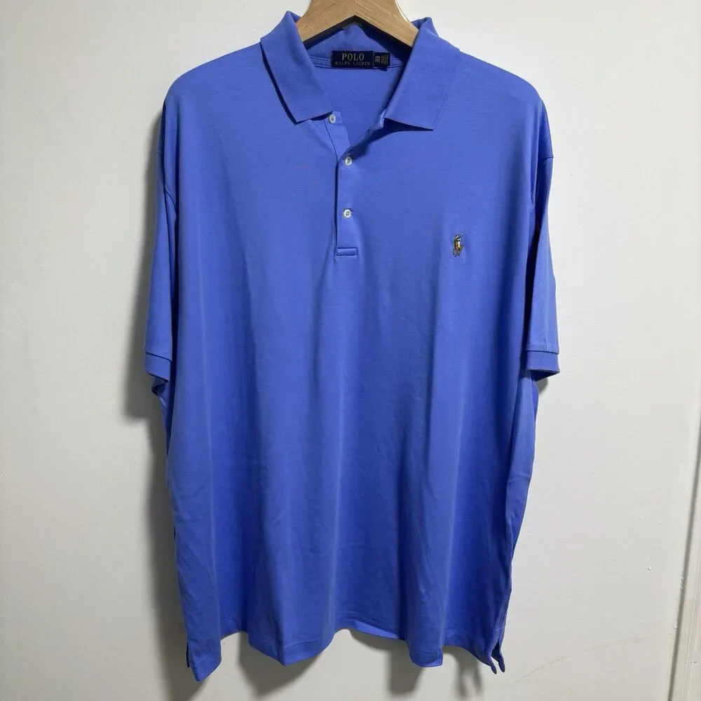 Polo Ralph Lauren Polo Shirt Men’s 2XB Blue Pony Short Sleeve Golf Preppy EUC